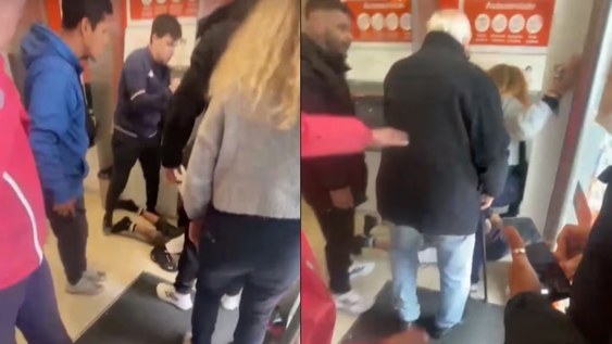 Arresto ciudadano en un banco de La Matanza.