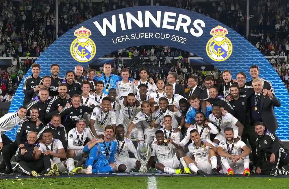 El Merengue, campeón de la Champions League, se impuso por 2-0 sobre las Águilas, campeones de la Europa League, en Helsinski y alzó un nuevo título. / Gentileza.