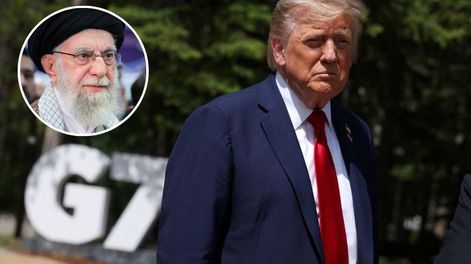 Trump y Alí Khamenei.