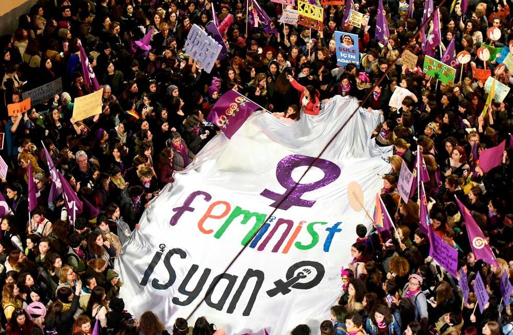 Hubo marchas en las principales ciudades del mundo por el Día de la Mujer