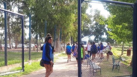 Argentino, retirándose de la Ciudad Deportiva. / gentileza