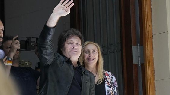 Milei, este domingo. (Clarín)