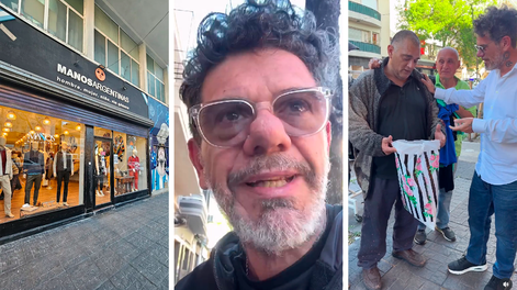 Empresario textil ofreció ropa a gente que no podía pagarla.