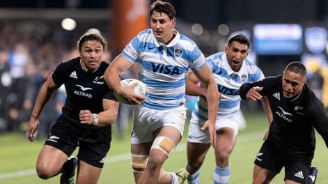 El mendocino Juan Martín González, tercera línea de Marista Rugby, le marcó un histórico try a los All Blacks. / archivo