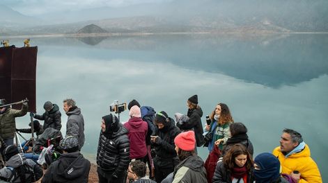 Los Andes | Un momento del rodaje de la película Simón de la montaña en Mendoza. El filme ganó el premio de la Semana de la crítica en Cannes este año.