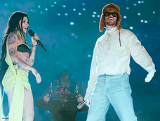 Cazzu fue una de las invitadas especiales de Bad Bunny durante su segundo show en la Argentina.
