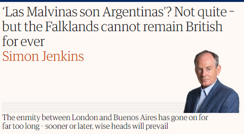 El editorial de The Guardian por las Islas Malvinas. 