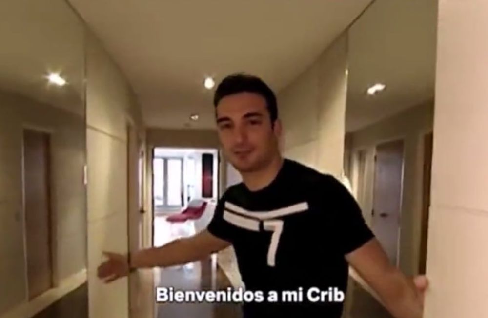 El episodio se grabó en 2006. Scaloni tenía 28 años, vivía en Londres y jugaba como defensor en el West Ham. Foto: MTV Cribs