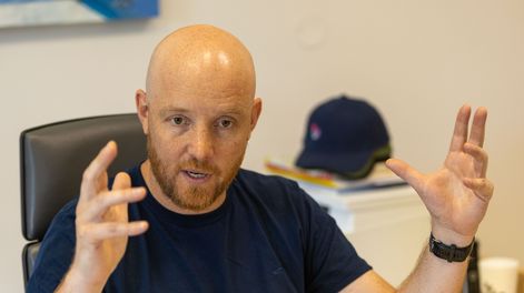 El intendente de Luján de Cuyo, Esteban Allasino, en entrevista con Los Andes.&nbsp;