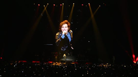 El show del presidente Javier Milei en el Movistar Arena.&nbsp;