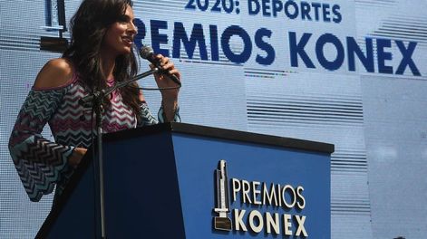 Gabriela Sabatini durante la entrega de premios Konex. / Télam