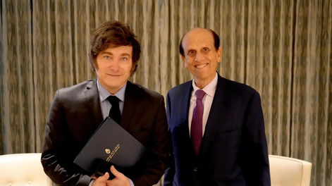 Javier Milei y Michael Milken.