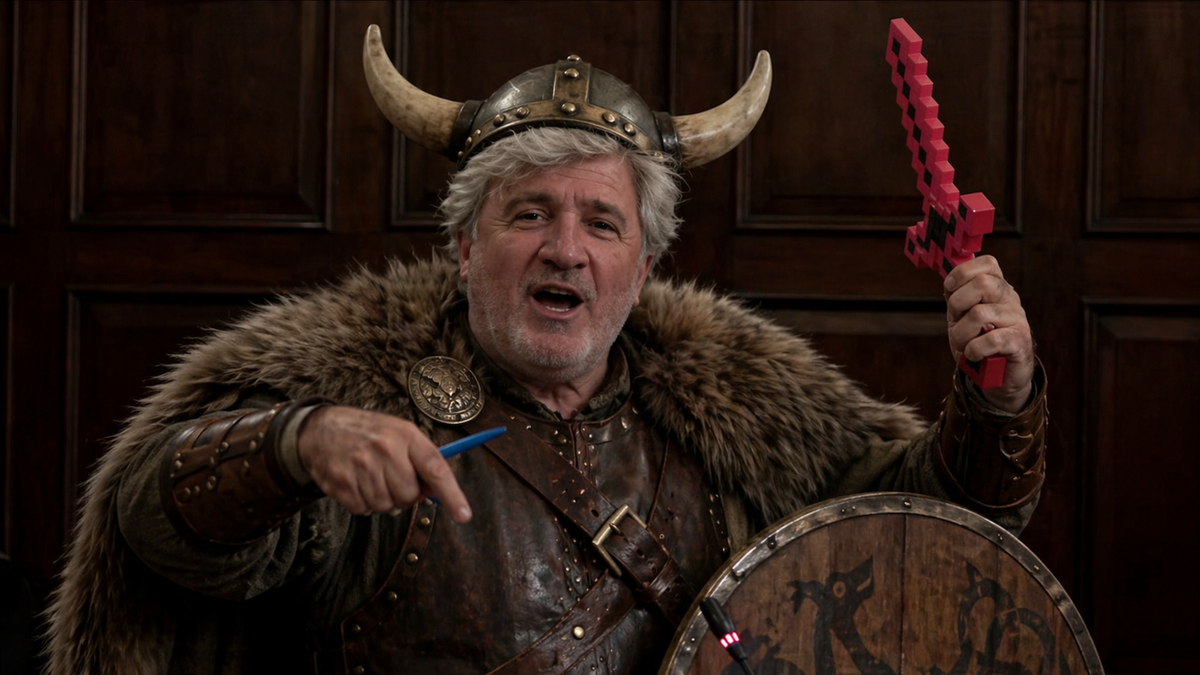 A lo Vikings: José Luis Ramón pasó de la frazada a la espada y tuvo una bizarra despedida de la Legislatura