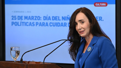 &nbsp;Victoria Villarruel encabezó este martes un acto por el Día del Niño por Nacer.