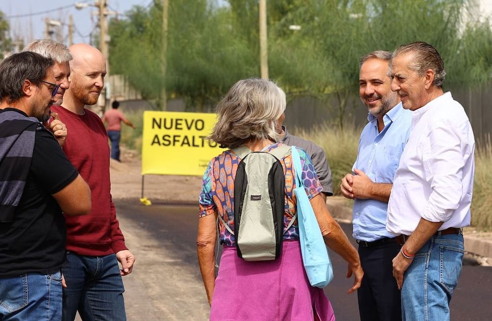 Stevanato y Allasino recorrieron las obras en la calle Vieytes