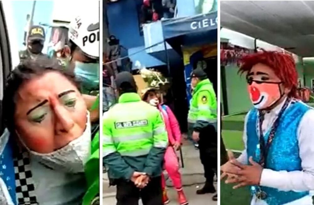 Ustedes creen que esta es una payasada, ustedes creen que se pueden burlar de la sociedad, les recriminó un oficial.