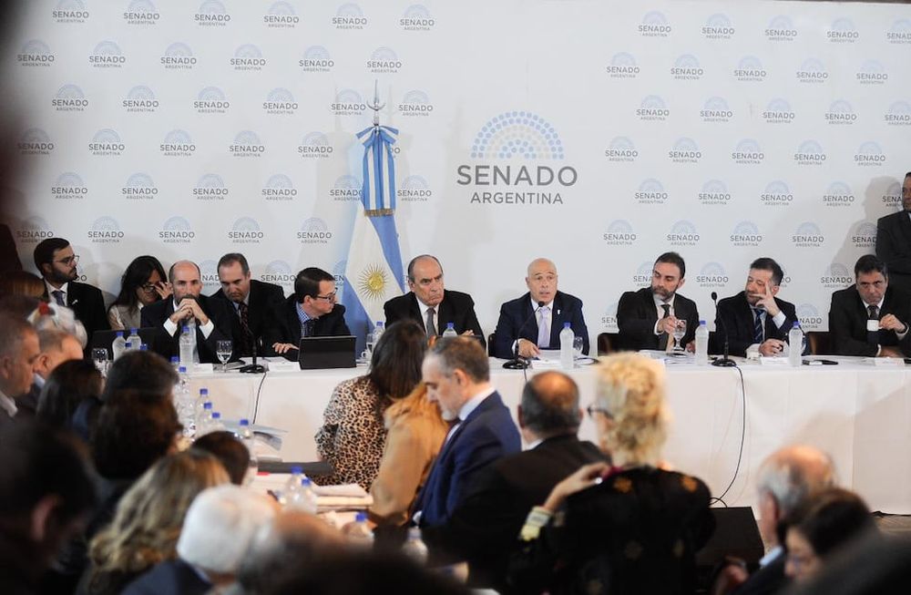 El ministro del Interior. Guillermo Francos, en el inicio del debate en comisión de la ley bases en el Senado.