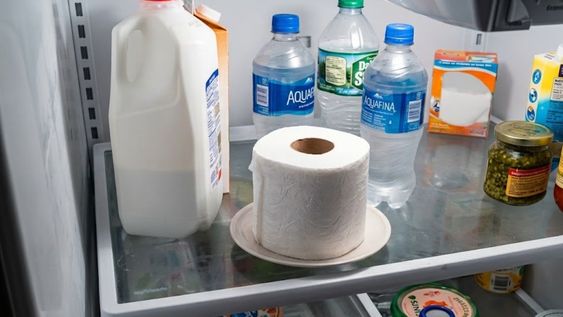 El papel higiénico no libera sustancias químicas dentro de la heladera.