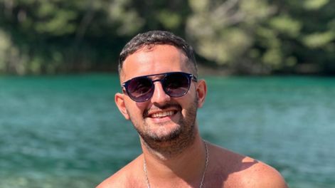 Damián en el Lago Orfù, Torino.