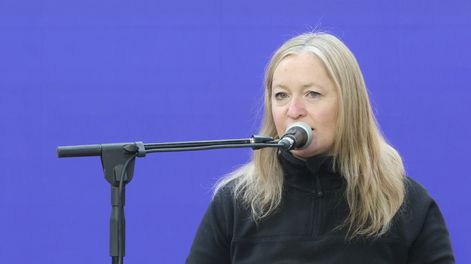 La vicegobernadora, Hebe Casado, en la audiencia pública de PSJ.