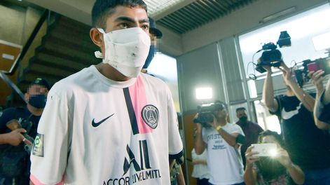 Los Andes | “Pitay” Maravilla fue trasladado ayer a la oficina del fiscal Pirrello, quien lo imputó por el asesinato. Se resistió a su arresto. Foto: Orlando Pelichotti/ Los Andes