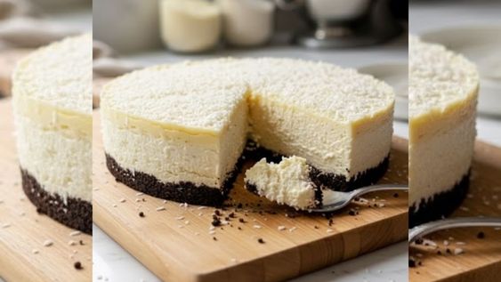 fresca, facil y sin horno: como hacer una deliciosa y cremosa torta de queso y coco