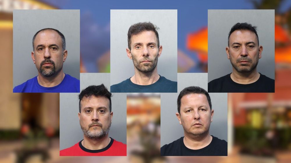 Los delincuentes de nacionalidad argentina arrestados en Miami. 