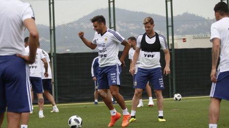 La Albiceleste de Sampaoli completa un nuevo entrenamiento en Barcelona
