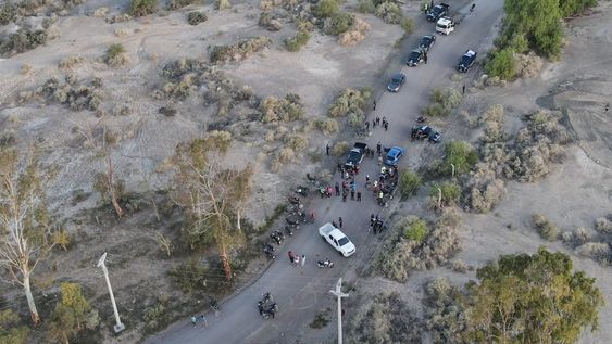 Las picadas ilegales fueron desactivadas en Las Heras. Drones de la Policía sobrevolaron la zona | Foto: Ministerio de Seguridad y Justicia.