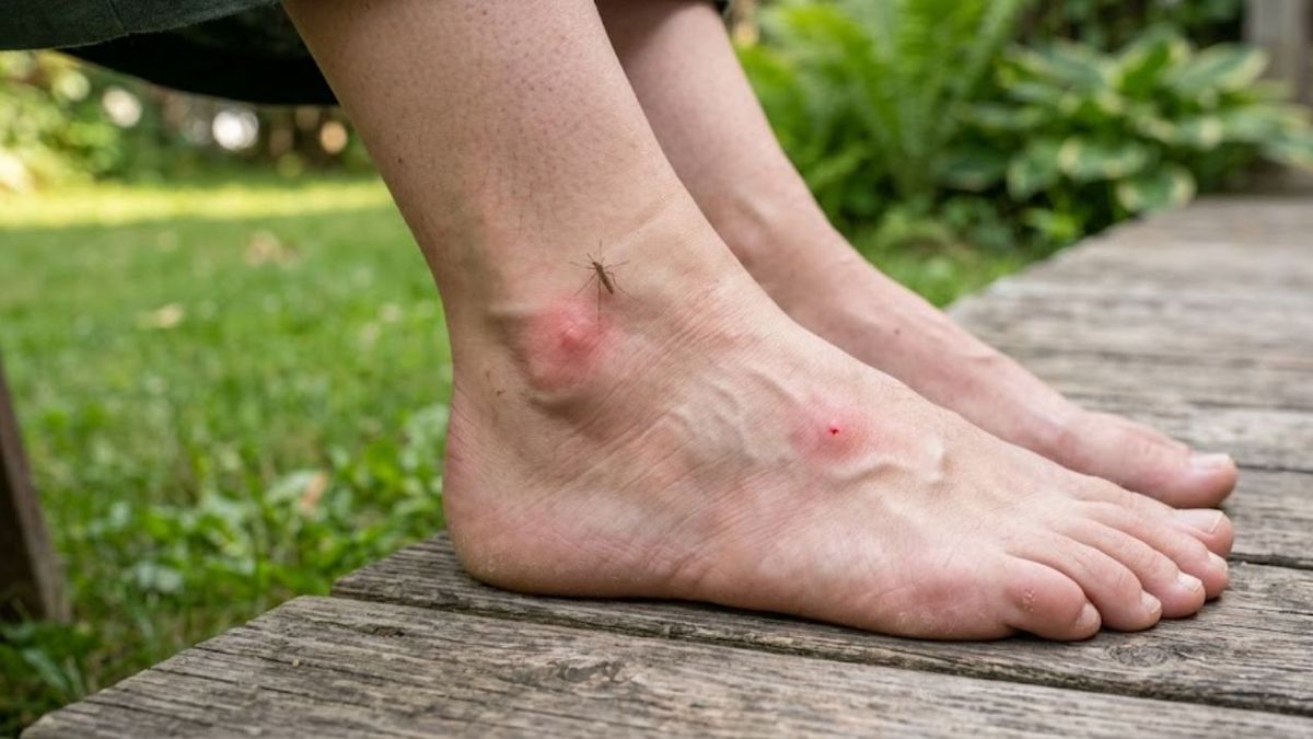 Los mosquitos atacan los pies por una sencilla raz