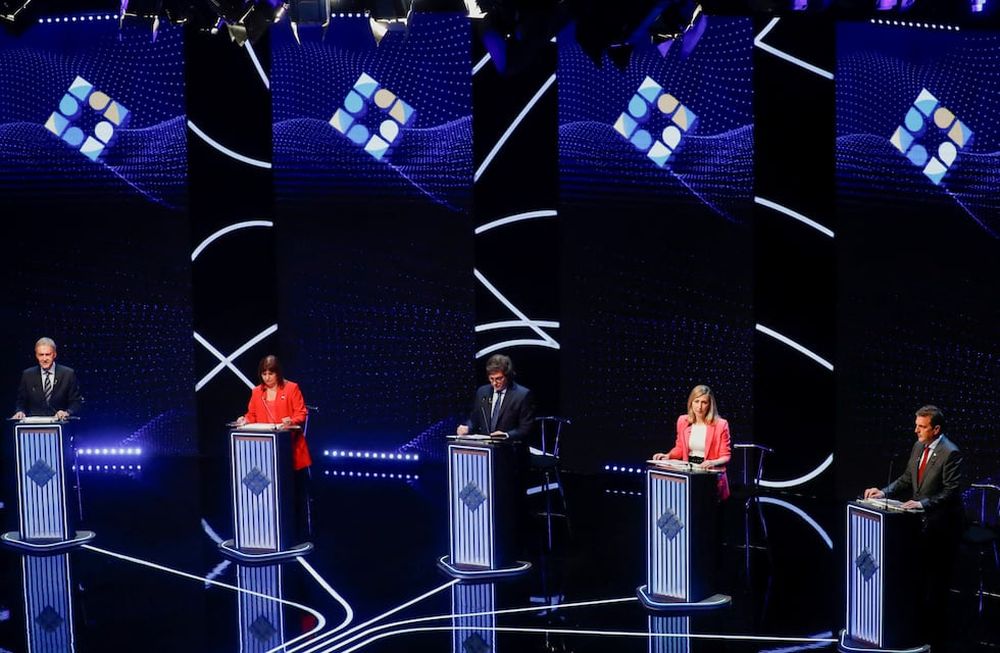 Los cinco candidatos presidenciales que los argentinos deberán votar el domingo 22 de octubre. Foto: Corresponsalía