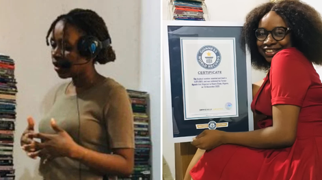 Favour Ogechi Ani, ganadora de un récord Guinness.