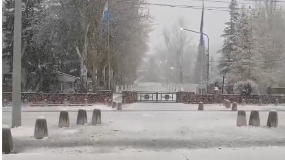 Fuerte nevada en el Manzano Histórico: solicitan máxima precaución al circular