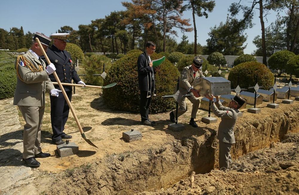 Turquía devolvió a Francia los restos de 17 combatientes de la Primera Guerra Mundial que fueron hallados durante excavaciones en Gallipoli. AP