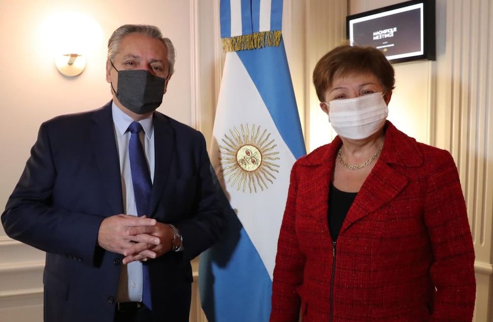 El Presidente mantuvo un encuentro con la titular del FMI. Desde el Gobierno aseguran que marcará una bisagra en la negociación por la deuda (Télam).