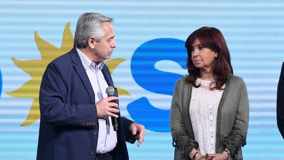 Cristina Fernández de Kirchner y Alberto Fernández tras la derrota del Frente de Todos en las PASO.