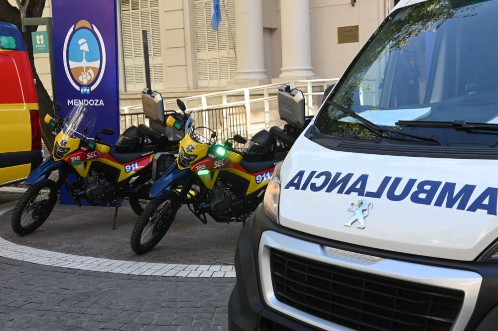 Urgencias: las motoambulancias del Ministerio de Salud de Mendoza llegan 4 minutos antes que las ambulancias convencionales. Foto: Gobierno de Mendoza
