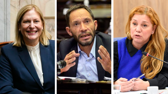 Gisela Scaglia (Provincias Unidas), Maximiliano Ferraro (Coalición Cívica) y Karina Banfi (Adelante Buenos Aires), impulsores de Ficha Limpia.