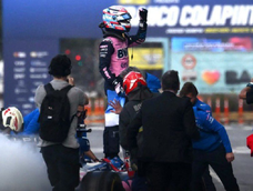 Franco Colapinto y una exhibición de película.