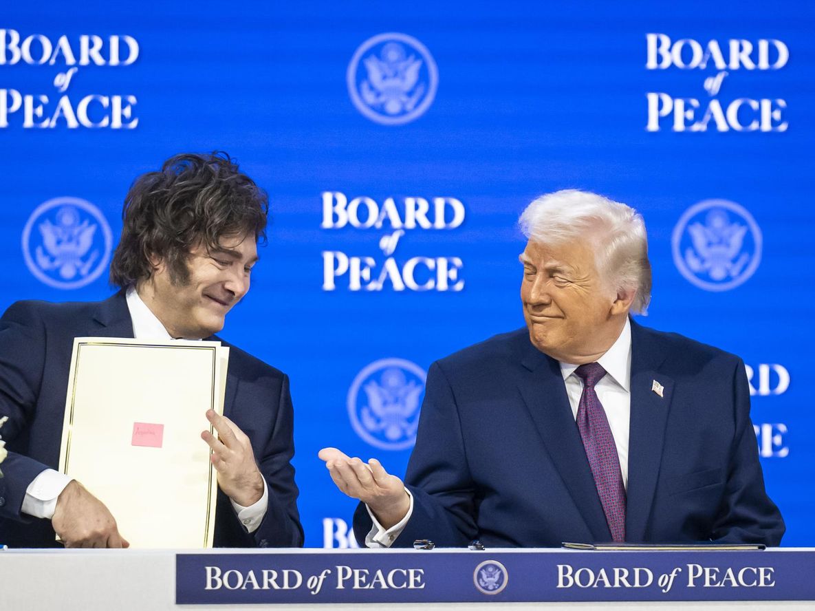 Javier Milei junto a Donald Trump.