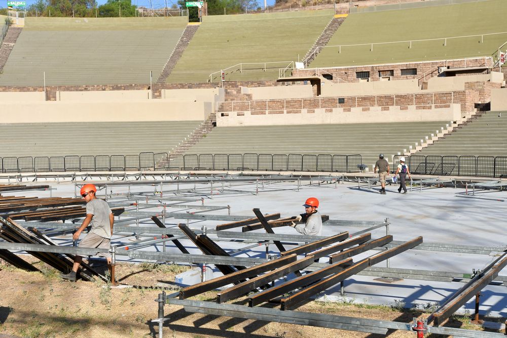 Trabajos en el teatro griego para Vendimia 2025 