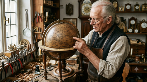 Un relojero tenía un globo celestial de 1720 y no lo sabía. 