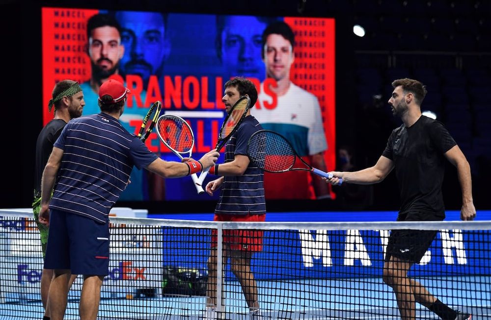 El marplatense Zeballos ganó junto a su compañero, el español Marcel Granollers. Buen debut en el Masters de Londres. /Gentileza