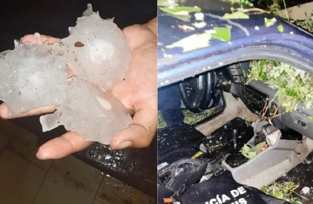 Granizo en San Luis: un muerto, varios heridos y autos destrozados (Gentileza / El Chorrillero)