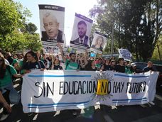 Marcha universitaria en Mendoza en defensa de la educación pública. Foto: Gentileza