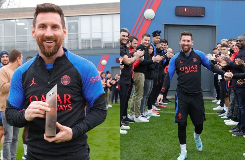Lionel Messi volvió a los entrenamientos en el PSG y el club lo recibió con honores.