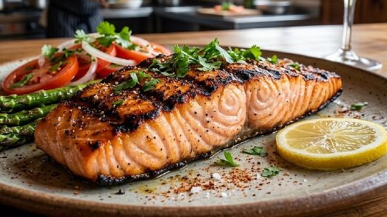 Salmón grillado, clásico menú para la Semana Santa en Chile