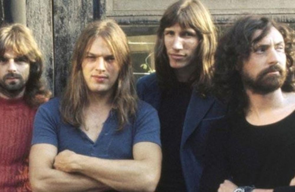 Formación emblemática de Pink Floyd: Richard Wright, David Gilmour, Roger Waters y Nick Mason.