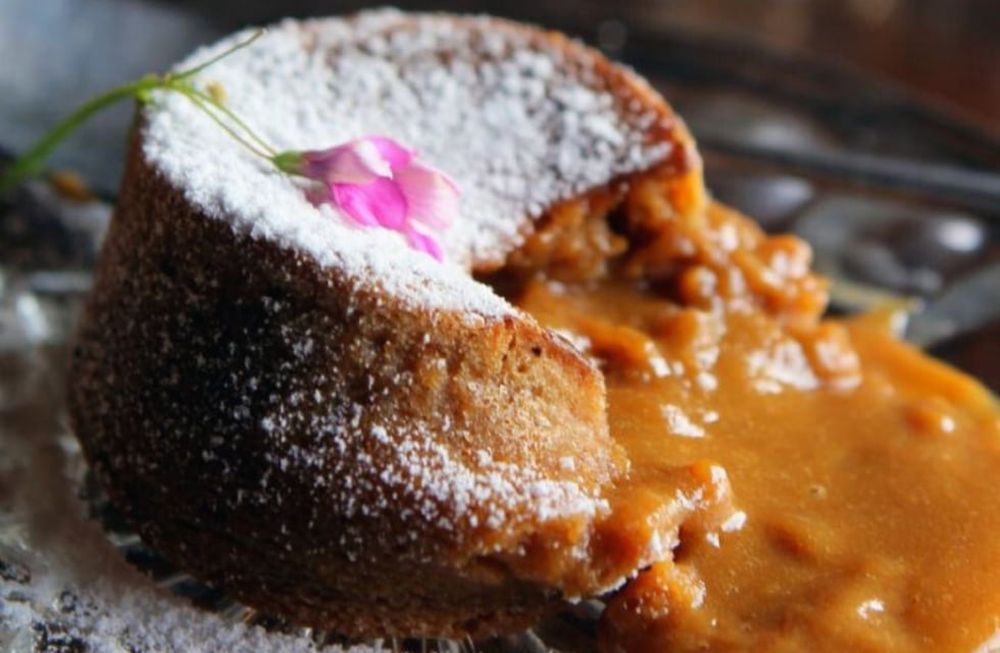 Volcán de dulce de leche. Gentileza.