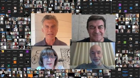 Macri, De Marchi, Bulrrich y Larreta cuando estaban todos juntos (o lo parecían).